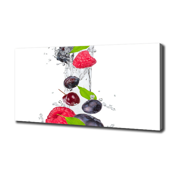Schilderij op canvas Fruit en water
