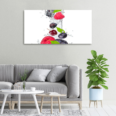 Schilderij op canvas Fruit en water