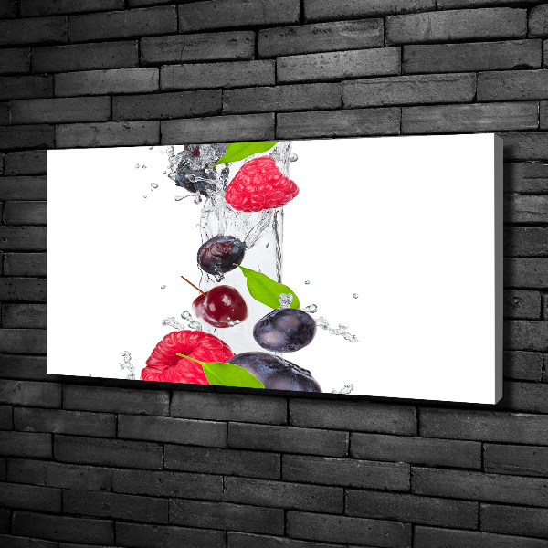 Schilderij op canvas Fruit en water