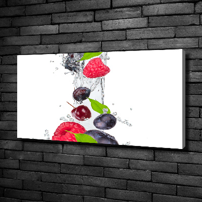 Schilderij op canvas Fruit en water