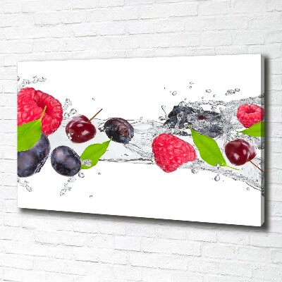Schilderij op canvas Fruit en water
