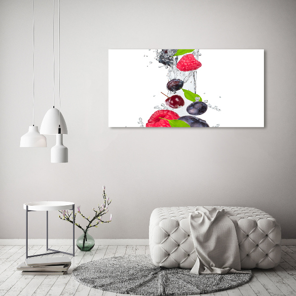 Schilderij op canvas Fruit en water
