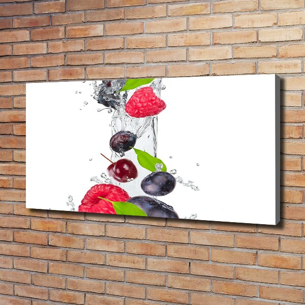 Schilderij op canvas Fruit en water