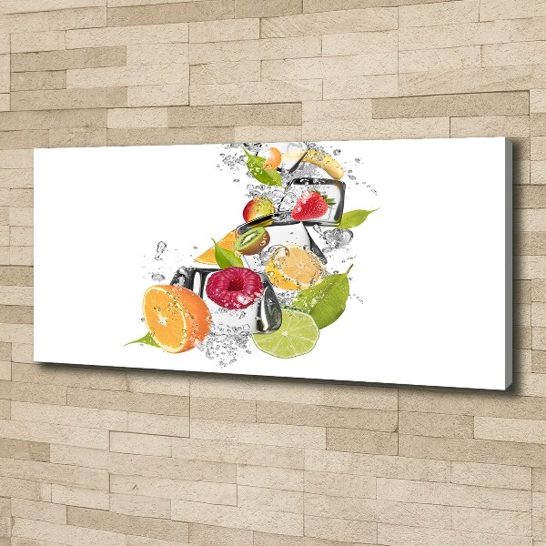 Foto canvas Fruit met ijs