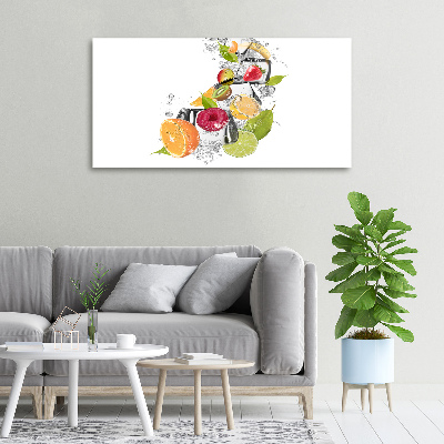 Foto canvas Fruit met ijs