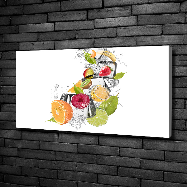 Foto canvas Fruit met ijs
