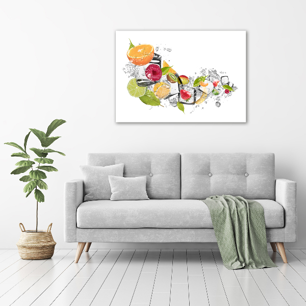 Foto canvas Fruit met ijs