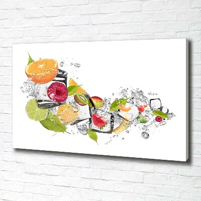 Foto canvas Fruit met ijs