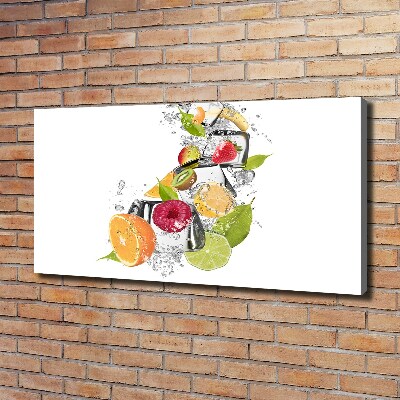 Foto canvas Fruit met ijs