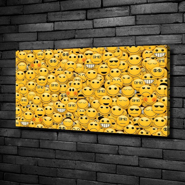 Schilderij op canvas Emoticons