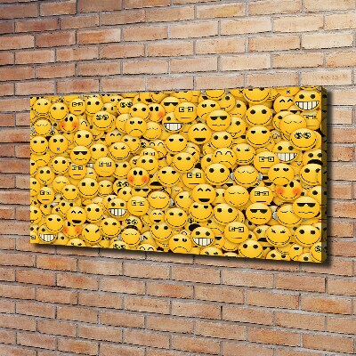 Schilderij op canvas Emoticons