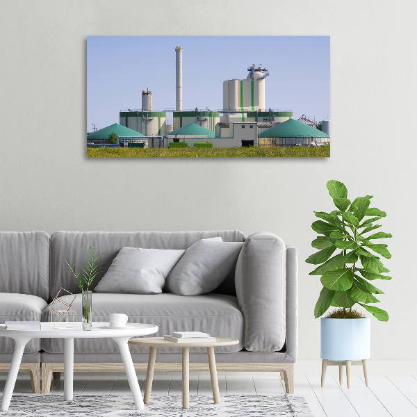 Foto canvas Biogasinstallatie