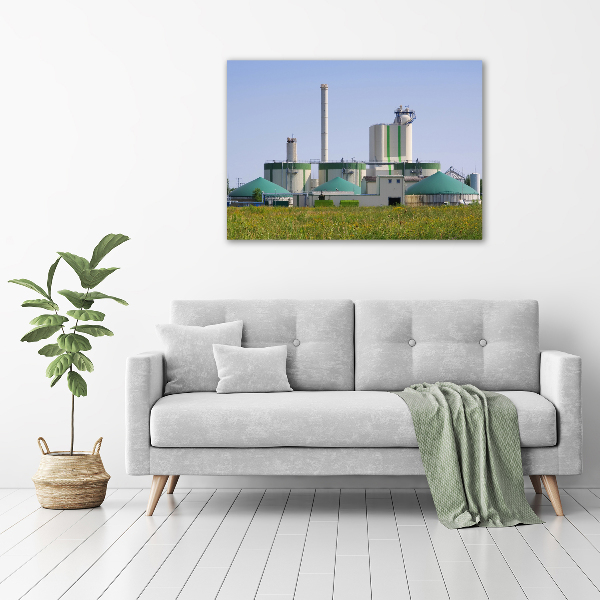 Foto canvas Biogasinstallatie