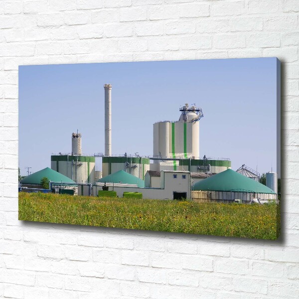 Foto canvas Biogasinstallatie