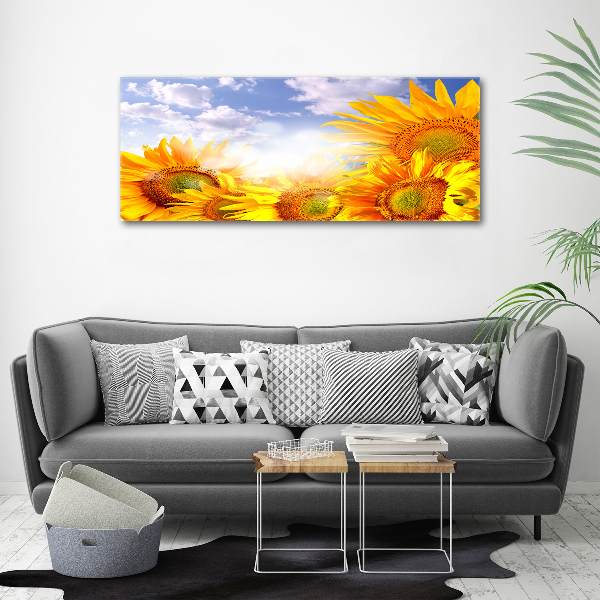 Schilderij op canvas Zonnebloemen