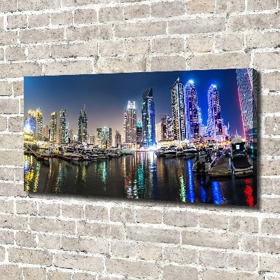 Foto op canvas Dubai 's nachts