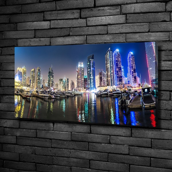 Foto op canvas Dubai 's nachts