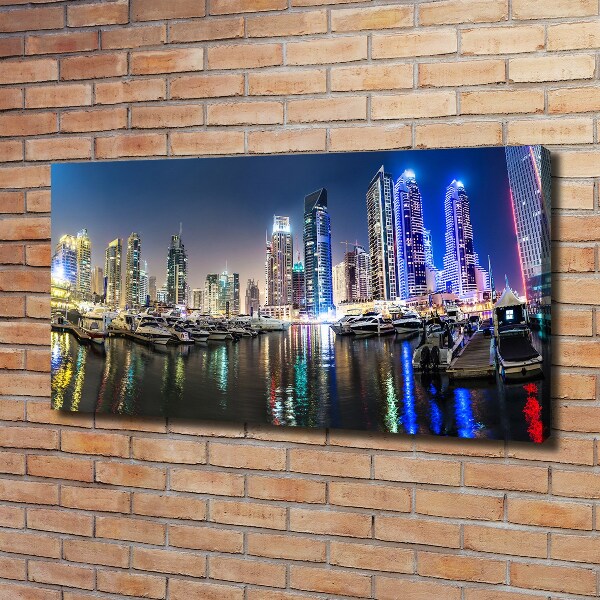 Foto op canvas Dubai 's nachts