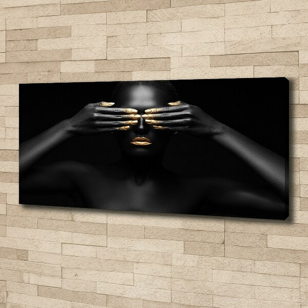 Schilderij op canvas Vrouw in het zwart