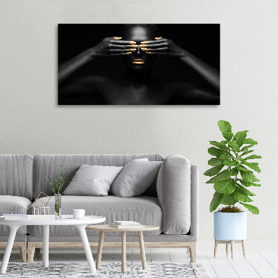 Schilderij op canvas Vrouw in het zwart