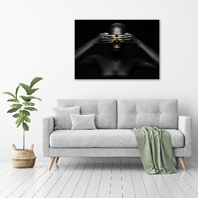 Schilderij op canvas Vrouw in het zwart