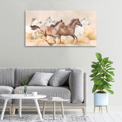 Canvas foto Paarden in galop