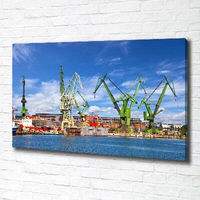 Schilderij op canvas Scheepswerf in Gdańsk