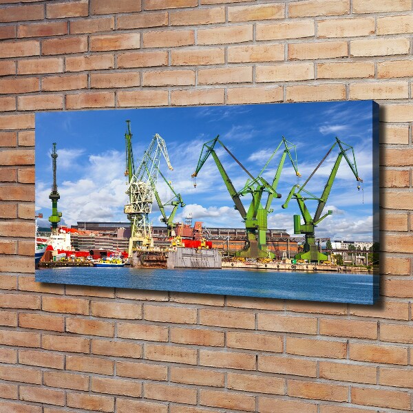 Schilderij op canvas Scheepswerf in Gdańsk