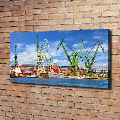 Schilderij op canvas Scheepswerf in Gdańsk
