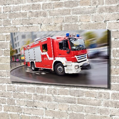 Foto canvas Brandweerwagen