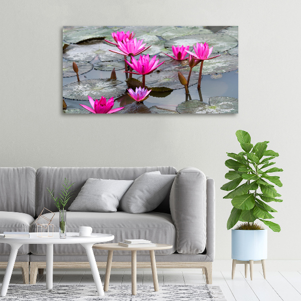 Foto canvas Lotusbloem