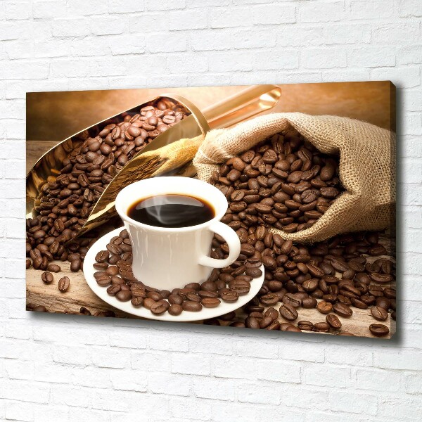 Foto op canvas Een kopje koffie