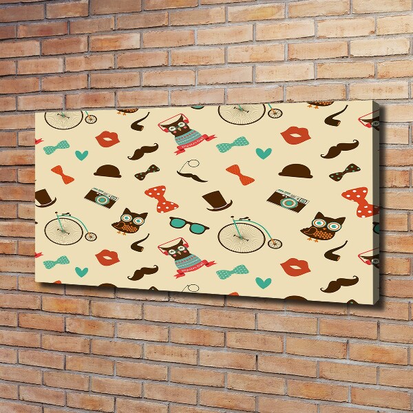 Canvas foto Hipsteruilen