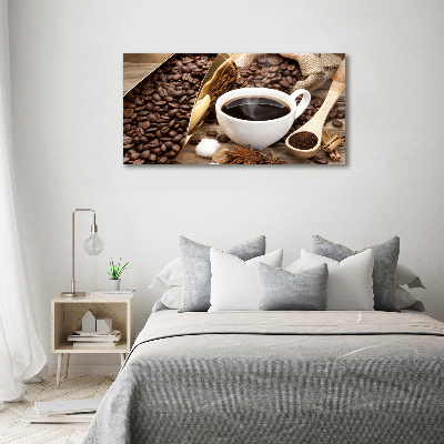 Foto op canvas Een kopje koffie