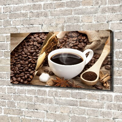 Foto op canvas Een kopje koffie