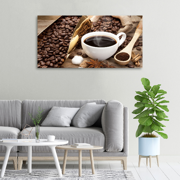 Foto op canvas Een kopje koffie
