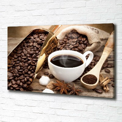 Foto op canvas Een kopje koffie