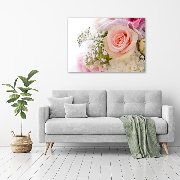 Foto op canvas Een boeket bloemen