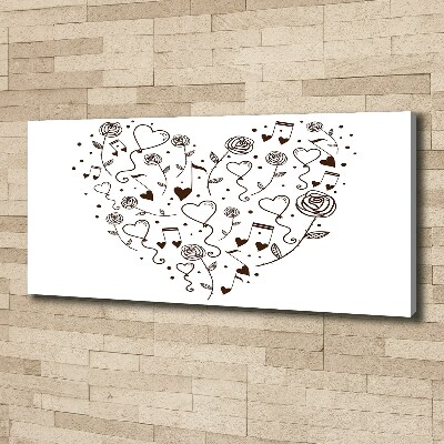 Foto canvas Hart