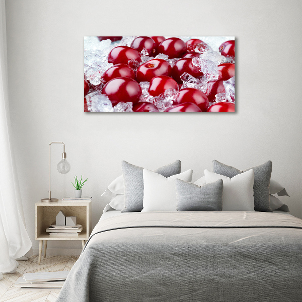 Canvas foto Bevroren kers