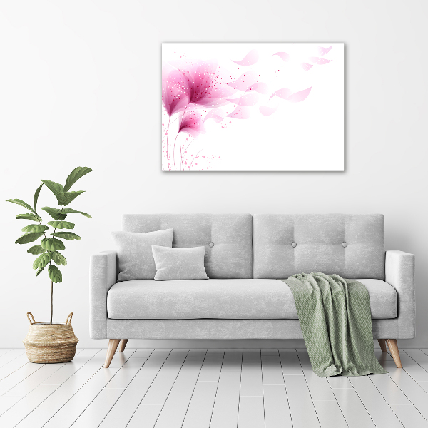 Canvas foto Roze bloem