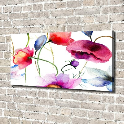 Foto op canvas Klaprozen