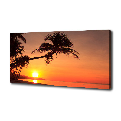 Foto canvas Zonsondergangstrand