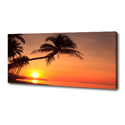 Foto canvas Zonsondergangstrand