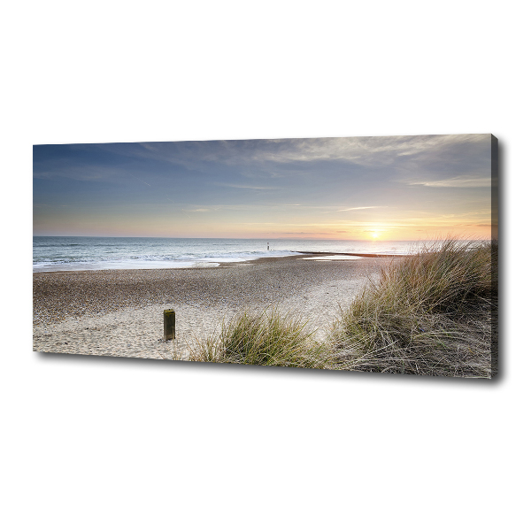Canvas foto Zonsondergang en duinen