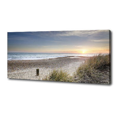 Canvas foto Zonsondergang en duinen
