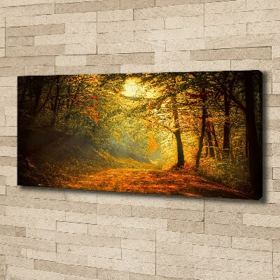 Foto op canvas Bos in de herfst