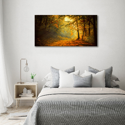 Foto op canvas Bos in de herfst
