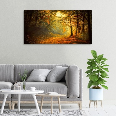 Foto op canvas Bos in de herfst