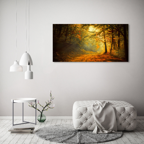 Foto op canvas Bos in de herfst